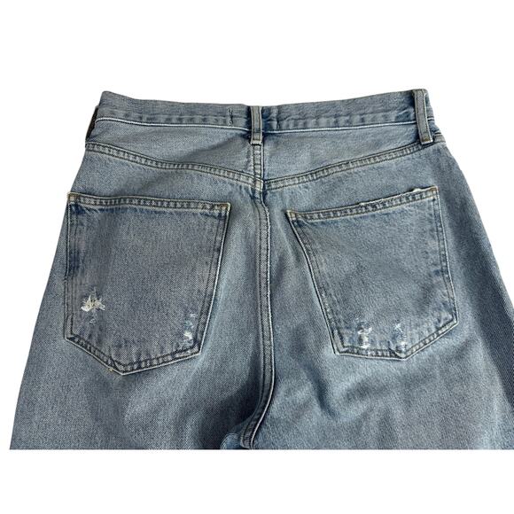 AGOLDE 90'S Crop Mid Rise Straight 100% Cotton size 25 Button Fly - Picture 5 of 9